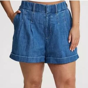 Torrid Pleated Trouser Lightweight Denim Short